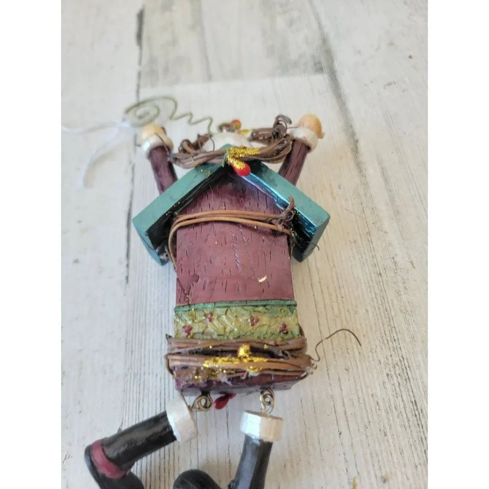 Rustic Santa Claus birdhouse ornament‎ Xmas